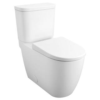 GROHE Essence 2-Piece 1.28 GPF Single Flush Elongated Toilet with Right Hand Trip Lever in Alpine White Seat Included 39676000