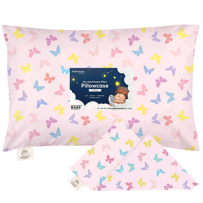 KeaBabies Toddler Pillowcase for 13X18 Pillow， Organic Toddler Pillow Case， Travel Pillow Case Cover