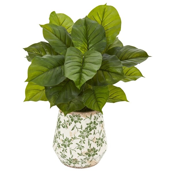 30 Large Philodendron Artificial Plant in Large Floral Planter (Real Touch)