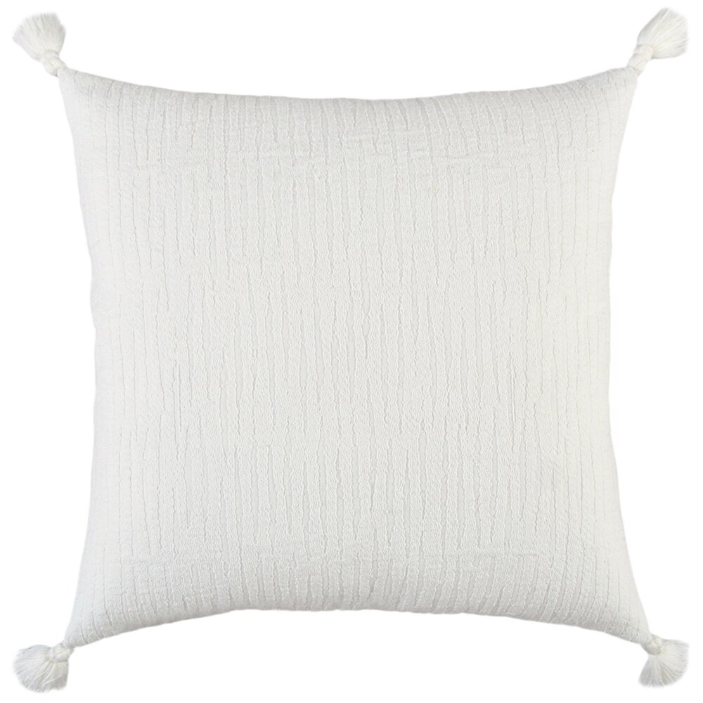 Solid With Tonal Abstract Cotton Pillow Cover