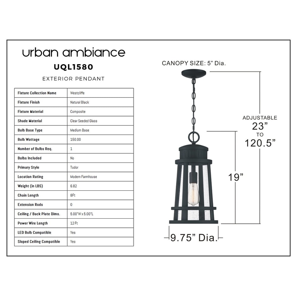 Luxury Tudor Outdoor Pendant  19\