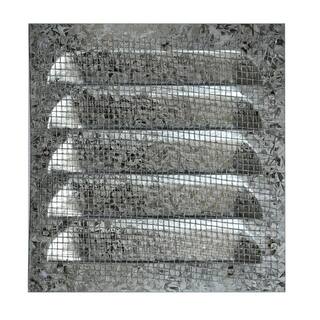 Master Flow 6 in. x 6 in. Galvanized 26 Gauge Louver with Screen 26L6X6GS