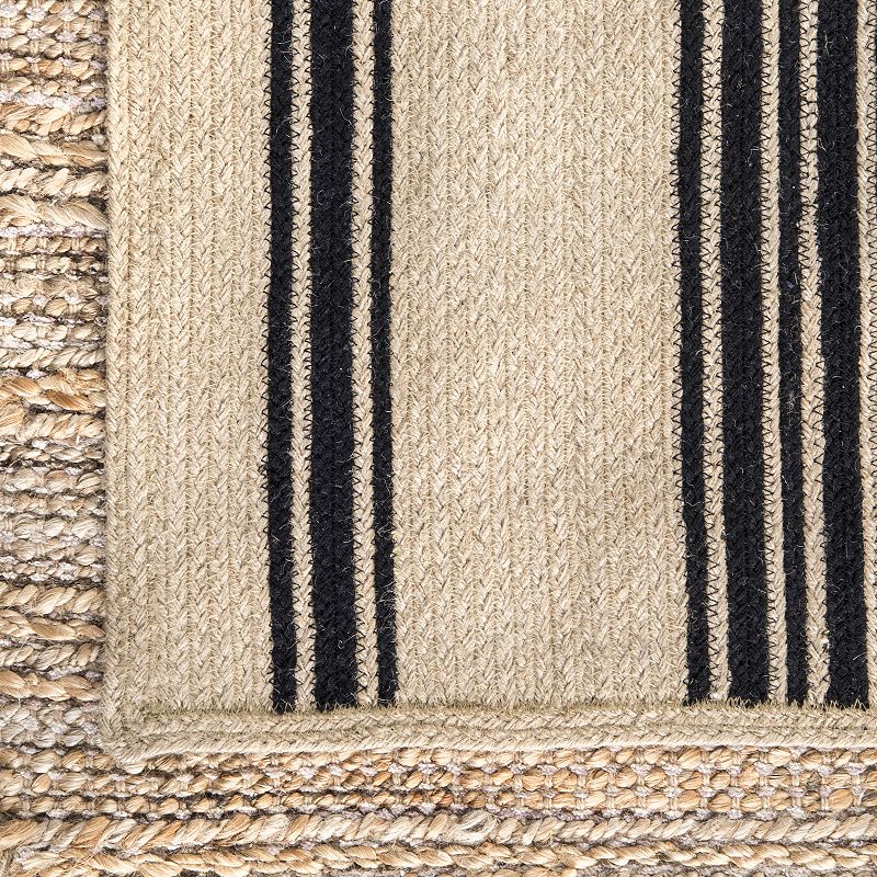 nuLoom Hand Braided Striped Brenna Area Rug