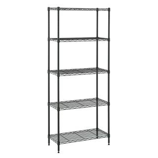 MZG Gray 5-Tier Steel Shelving (11.8 in. x 25.6 in. x 59 in.) 3065150OAG512SG