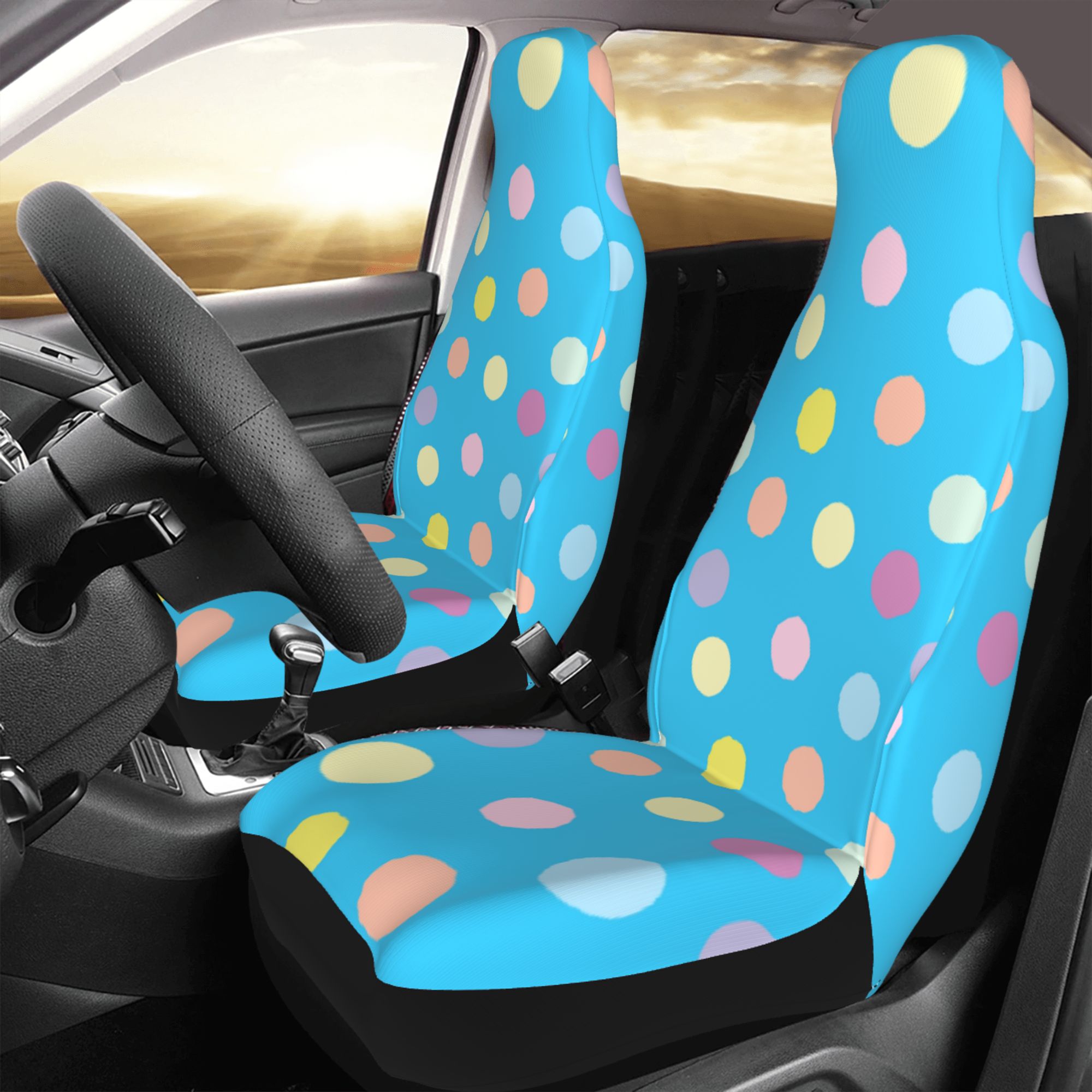 ZICANCN Car Seat Cover Geometric Circle Car Front Seat Covers Protectors ， Automotive Seat Covers for Cars Trucks Suv