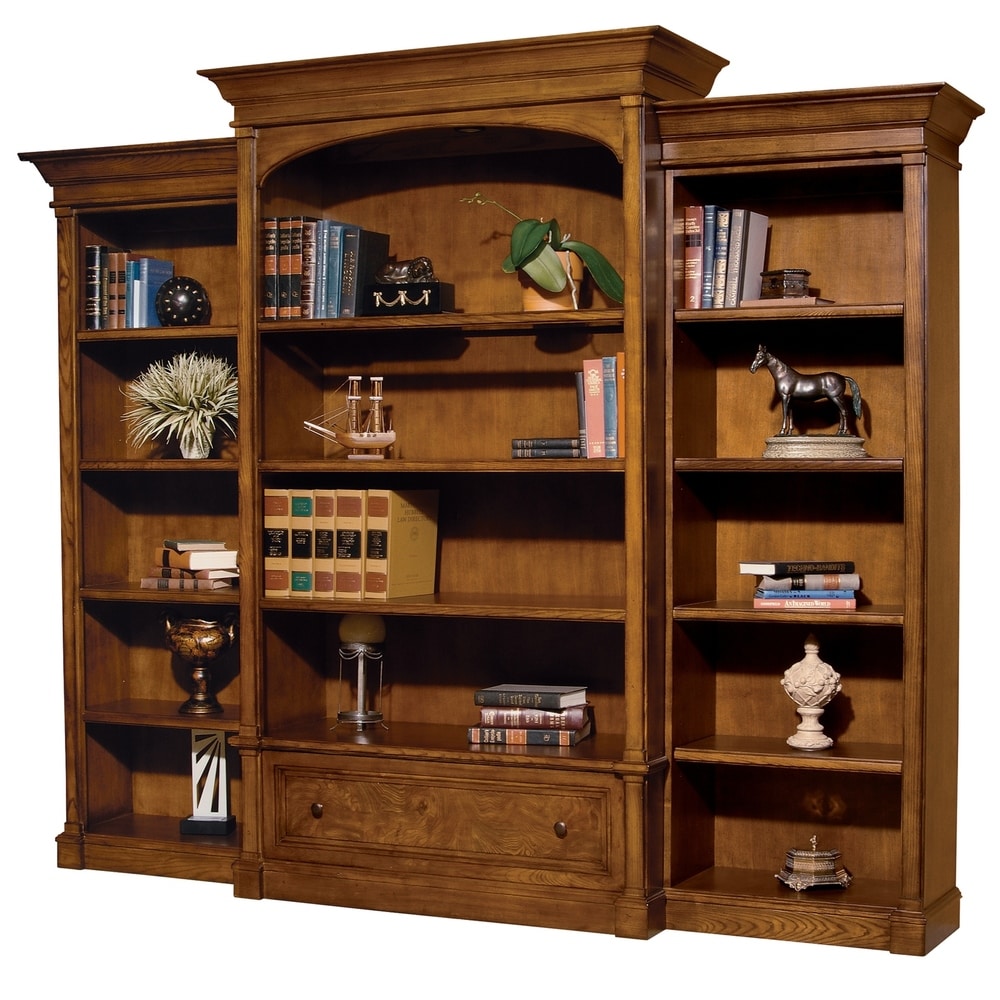 Home Office Executive Ash finished Wooden Media Bookshelf (Left Pier Only)