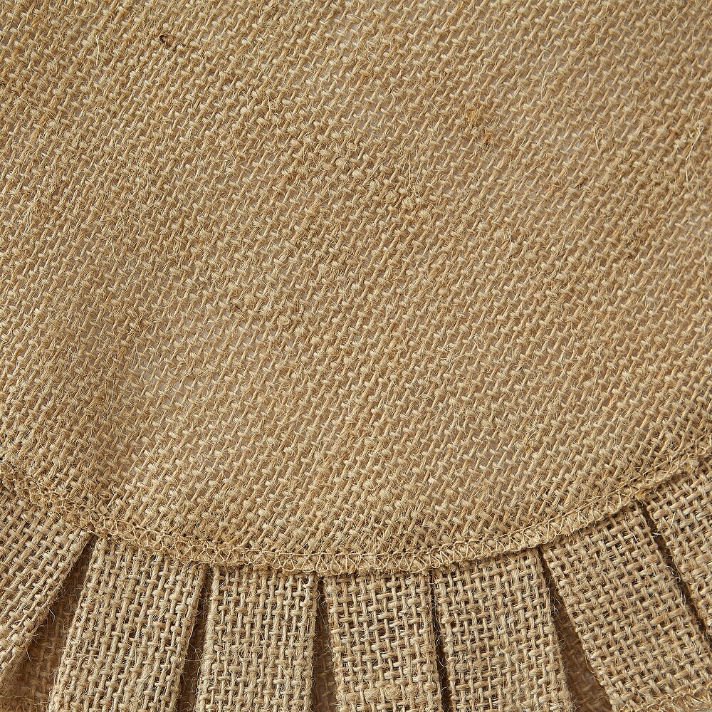 Jute Burlap Round Ruffle Placemat Set (Set of 6)   Placemat Set  15\