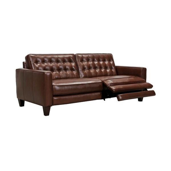 Wesley Chesterfield Power Footrest Leather Sofa