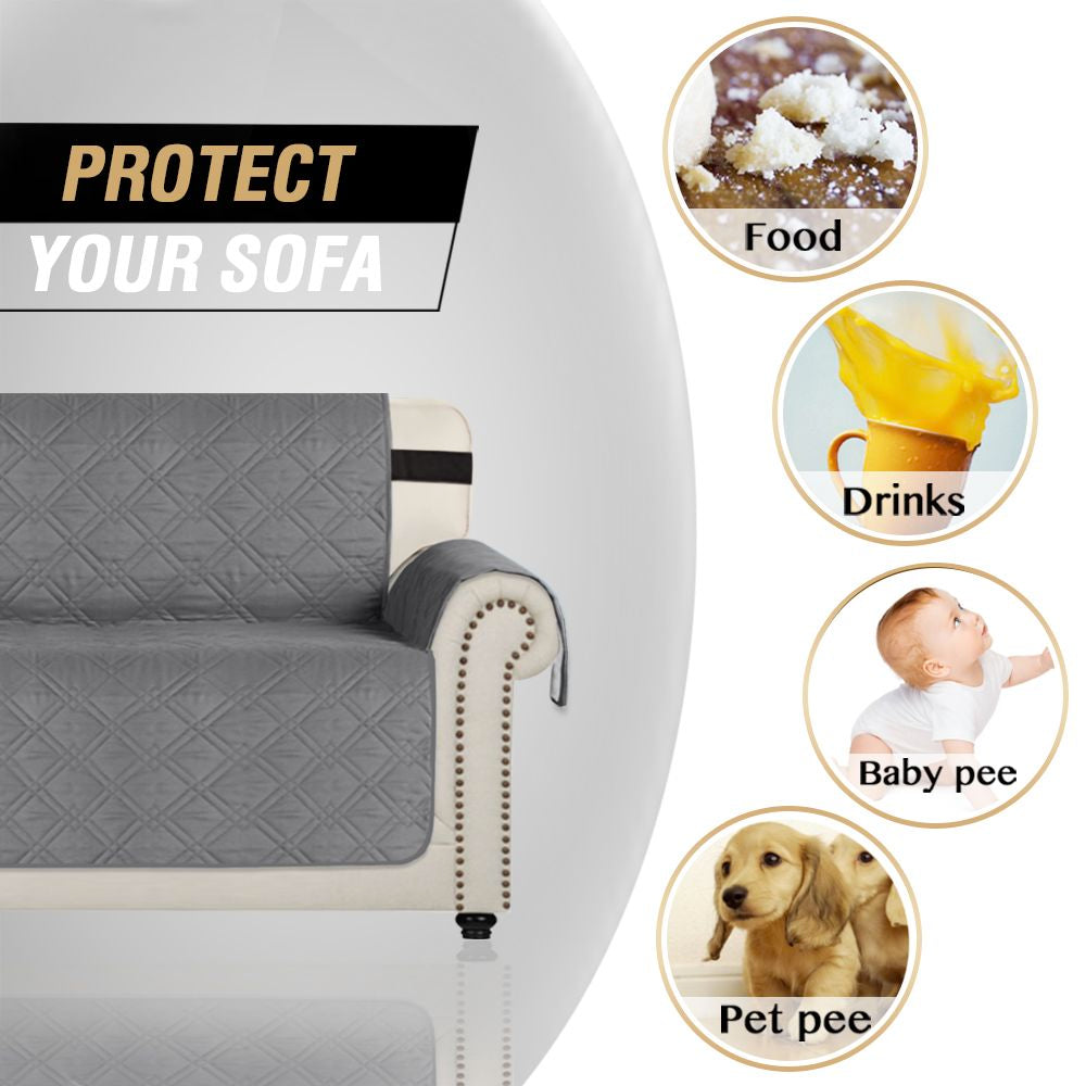 H.VERSAILTEX 100% Waterproof Sofa Slipcover Non Slip Couch Cover Pet Furniture Protector with Elastic Strap, Recliner (Seat Width 22