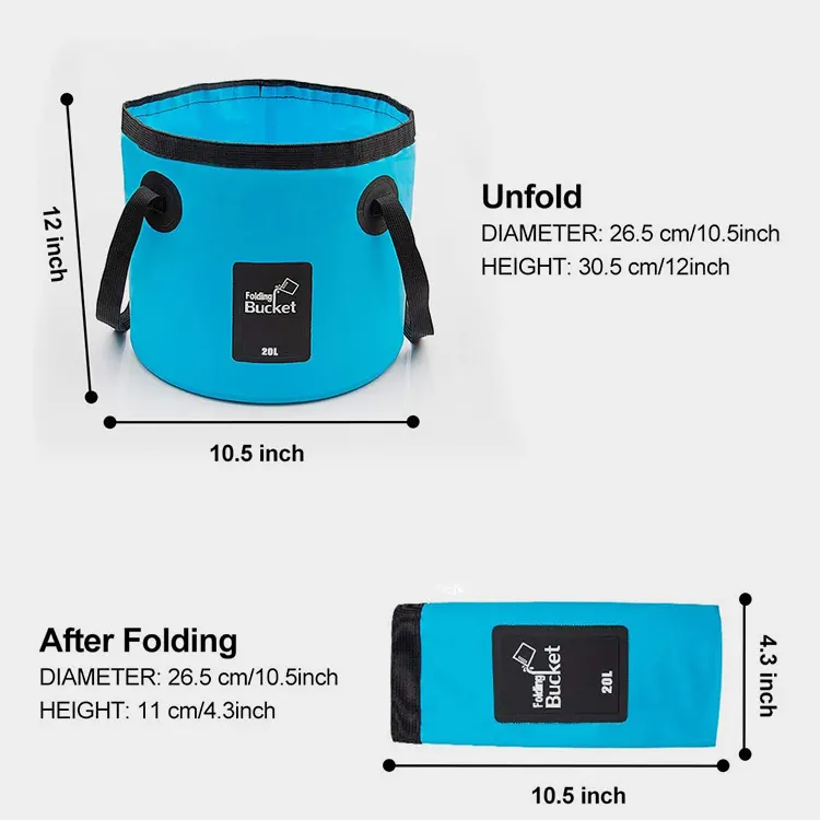 Foldable Camping Storage Container Collapseable Water Bucket for Camping Traveling Hiking