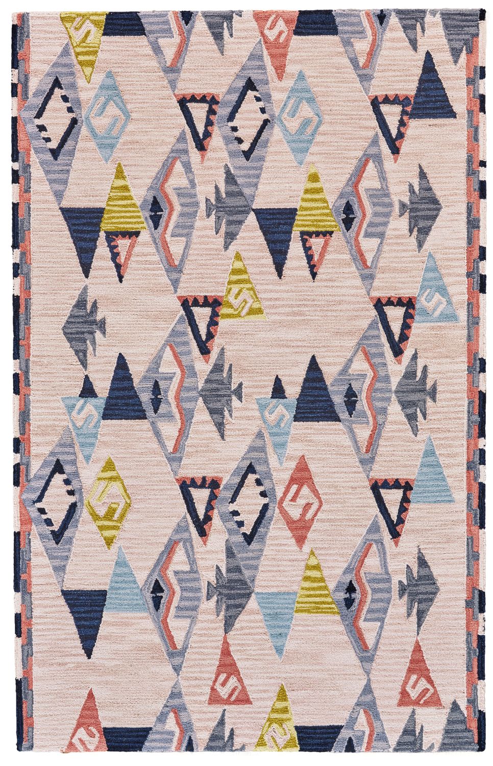 Fariza Hand Tufted Pink and Blue Rug by BD Fine