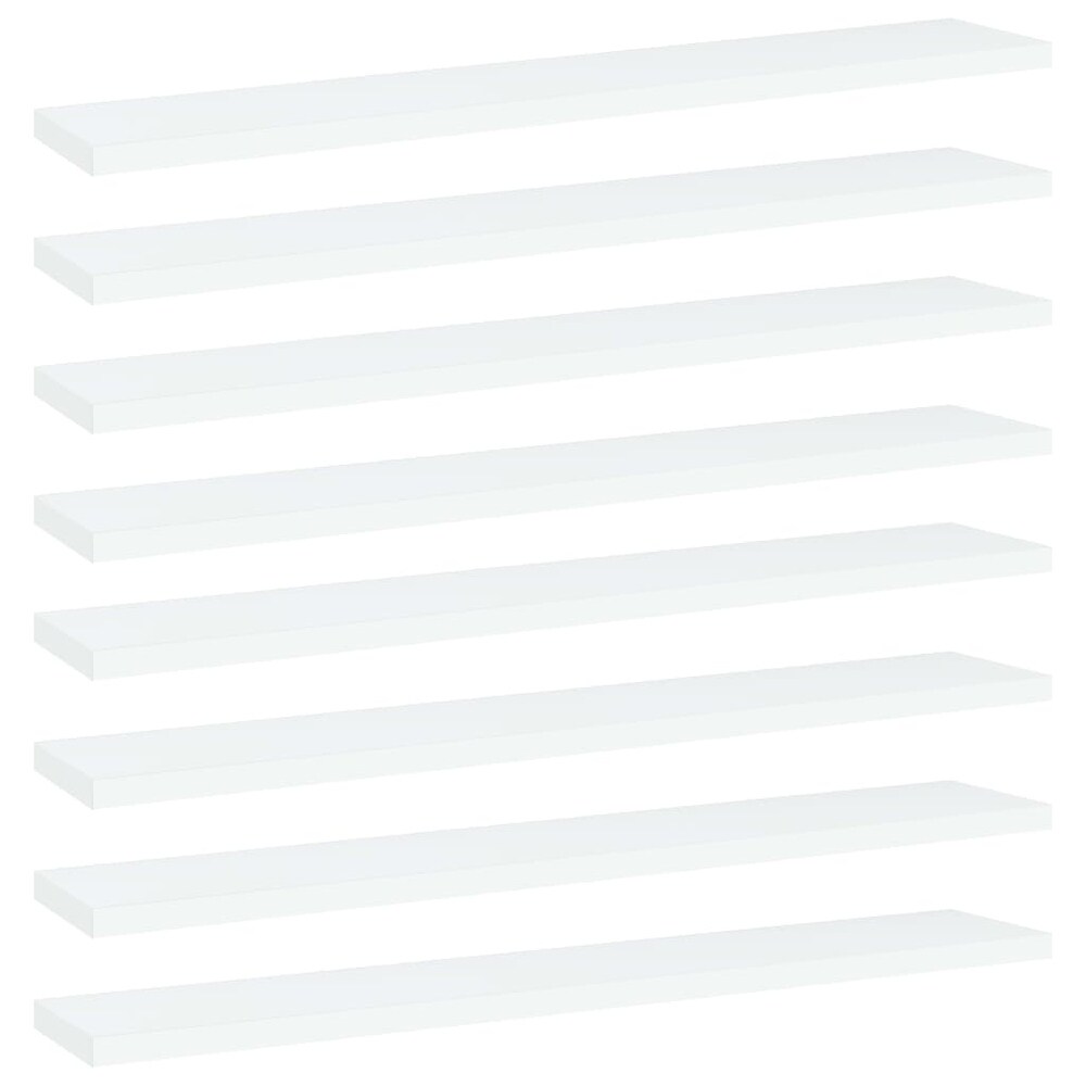 vidaXL Bookshelf Boards 8 pcs White 23.6\