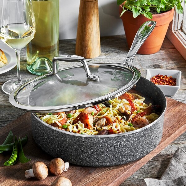 ZWILLING Vitale 3-qt Aluminum Nonstick Saute Pan with Lid - Gray