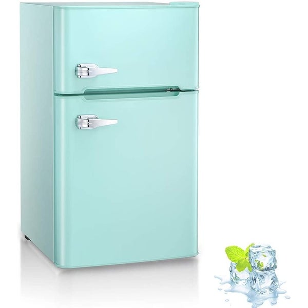 3.2 Cu.Ft Freestanding Compact Refrigerator with Freezer，2 Doors