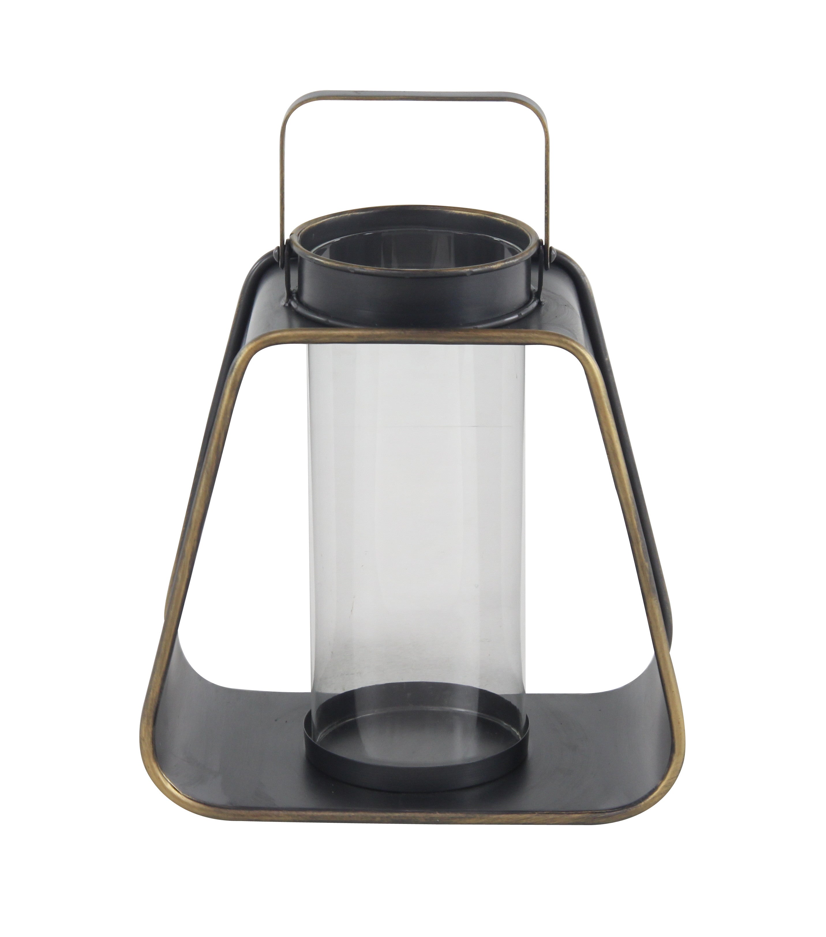 Decmode Modern 12 X 12 Inch Black Metal And Glass Candle Lantern