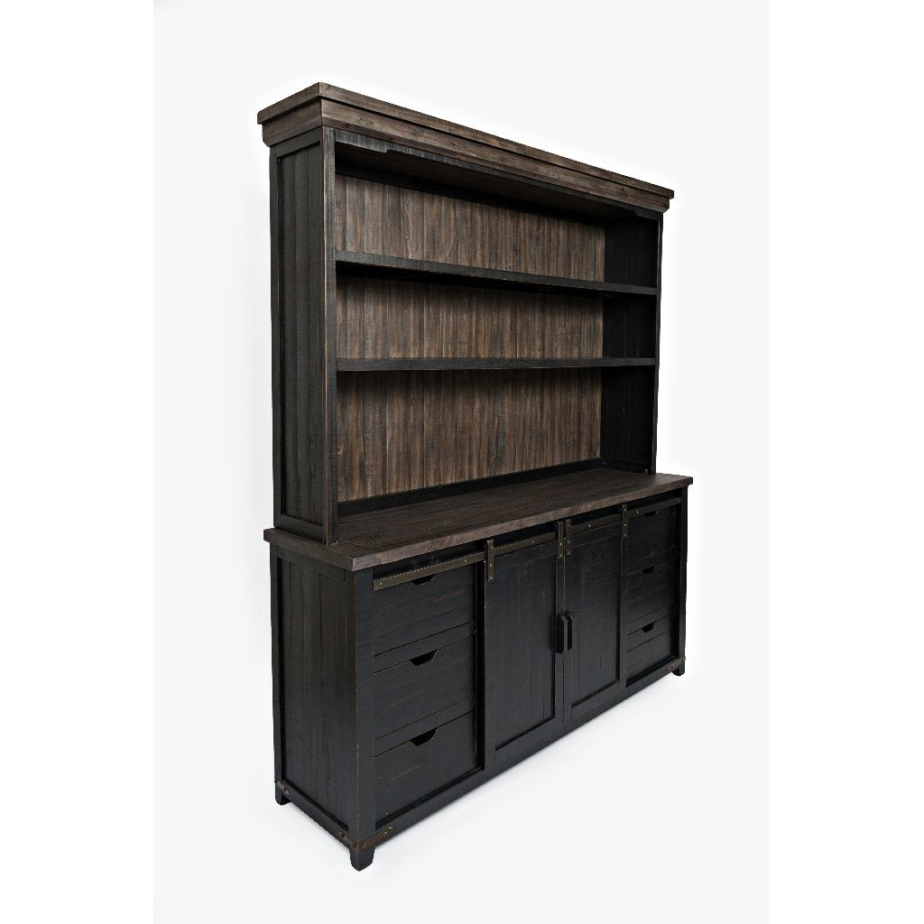 Loft Server & Hutch Set in Black