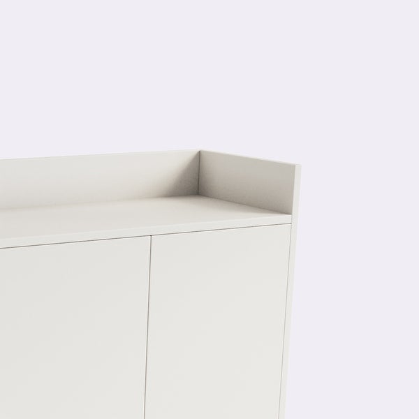 4-Door Storage Cabinet with Square Metal Legs