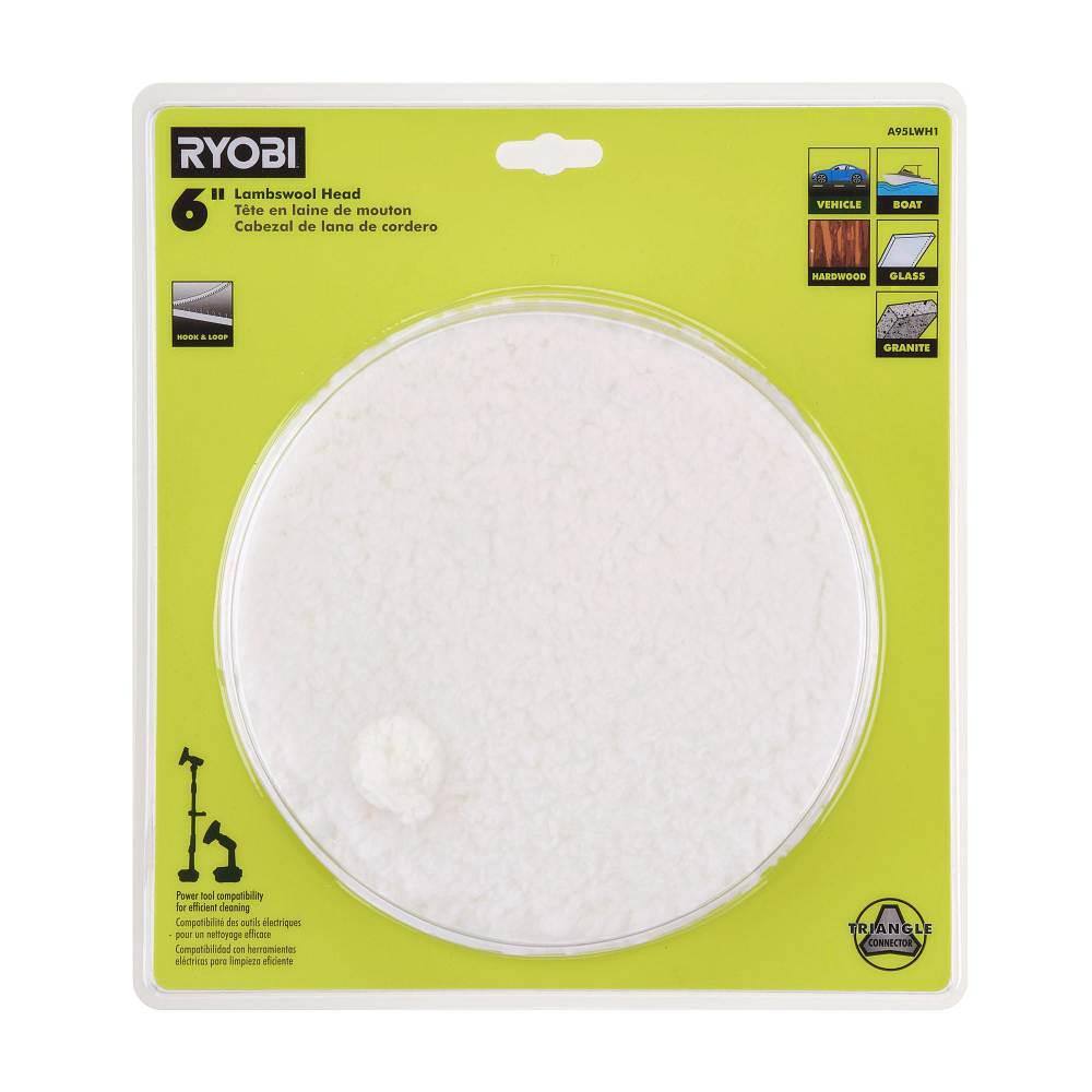 RYOBI 6 in. Lambswool Head for RYOBI P4500 and P4510 Scrubber Tools A95LWH1