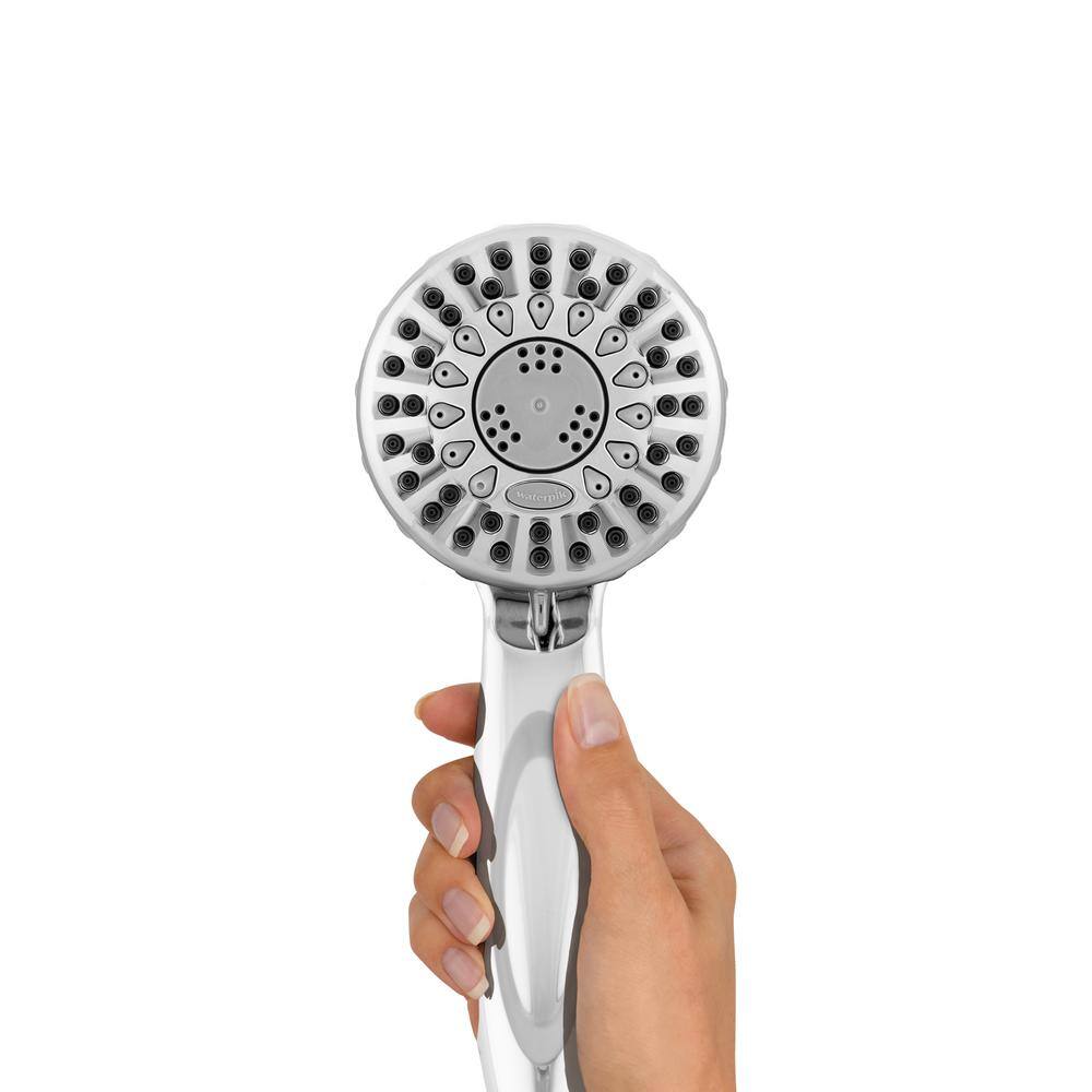 Waterpik 5-Spray 3.5 in. Single Wall Mount Handheld Shower Head in Chrome TRS-553E