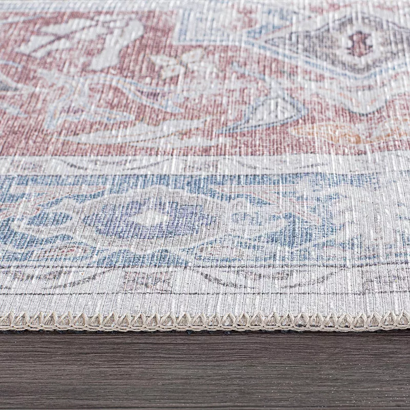 World Rug Gallery Distressed Boho Machine Washable Area Rug