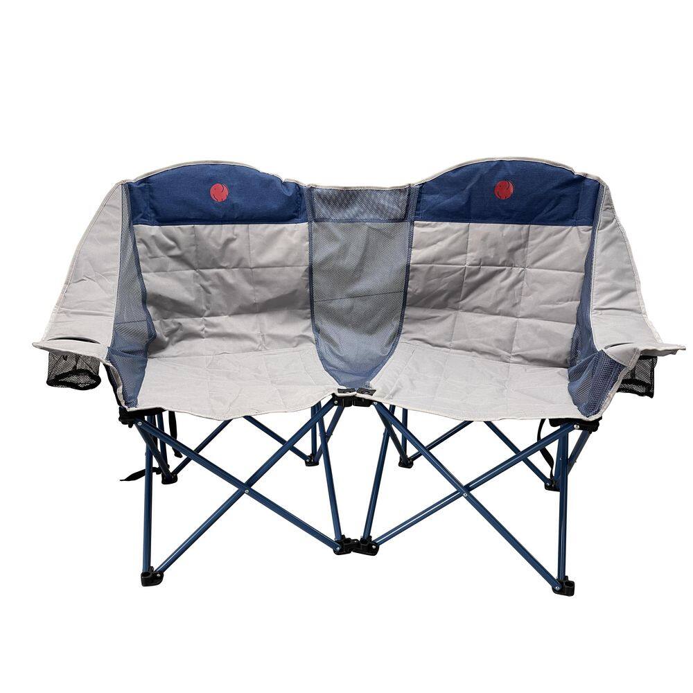 OmniCore Designs MoonPhase Double LoveSeat Heavy-Duty Quad Folding Camp Chair (Integrated Cupholders) 850008244452