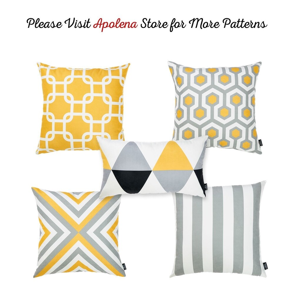 Mike Co. Geometric Flashback Throw Pillow Cover (Set of 4)