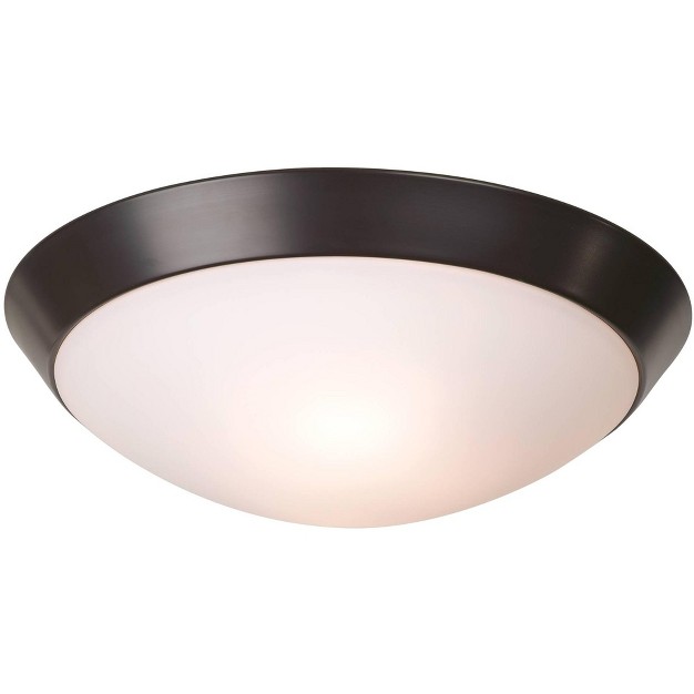 Wide Oil Rubbed Bronze 2 light Frosted Glass Dome Shade For Bedroom Kitchen Hallway