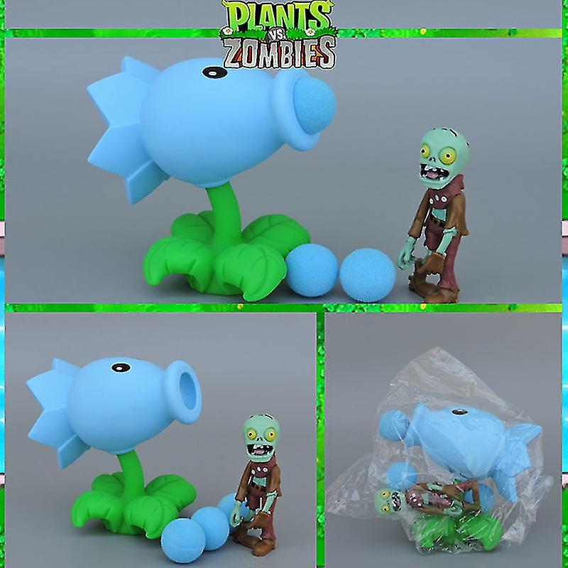 1 Set Plants Vs Zombies Peashooter Pvc Action Anime Toy Toys