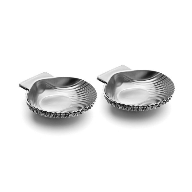 12pk Grillable Stainless Steel Clam Shells Outset