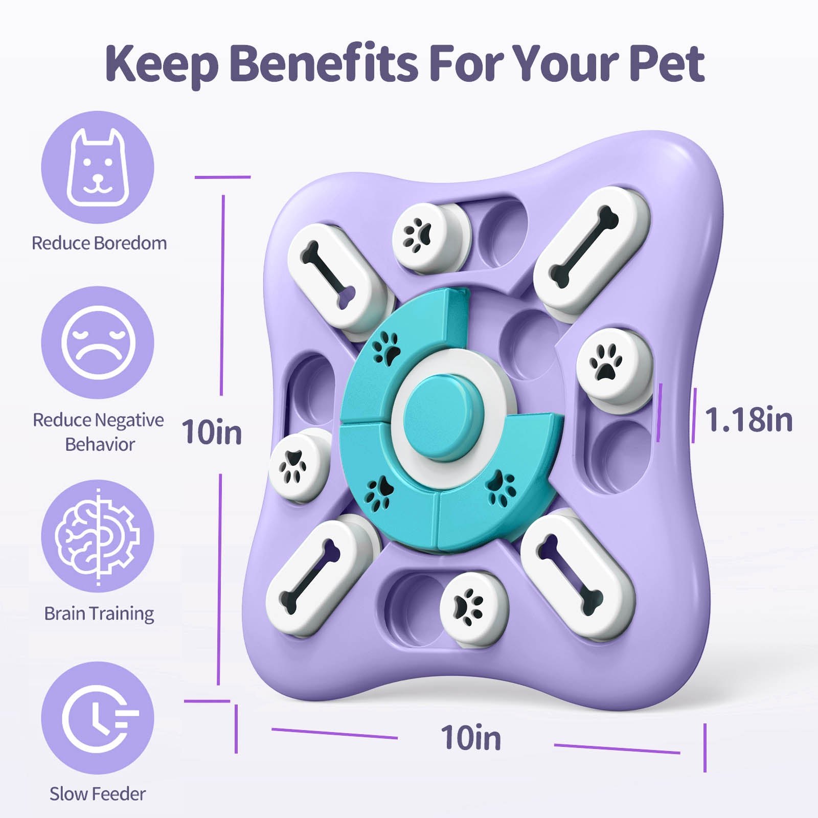 Siaomo Dog Puzzle Toys Interactive Dog Toys，Dog Treat Puzzle for IQ Training and Mental Enrichment，Dog Puzzle Toys for Large Dogs Smart Dogs，DogandCats Fun Feeding，Slow Feeding to Aid Pets Digestion