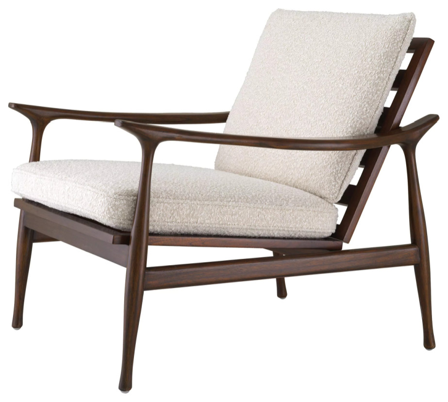 Wooden Lounge Chair  Eichholtz Manzo   Midcentury   Armchairs And Accent Chairs   by Oroa   Distinctive Furniture  Houzz