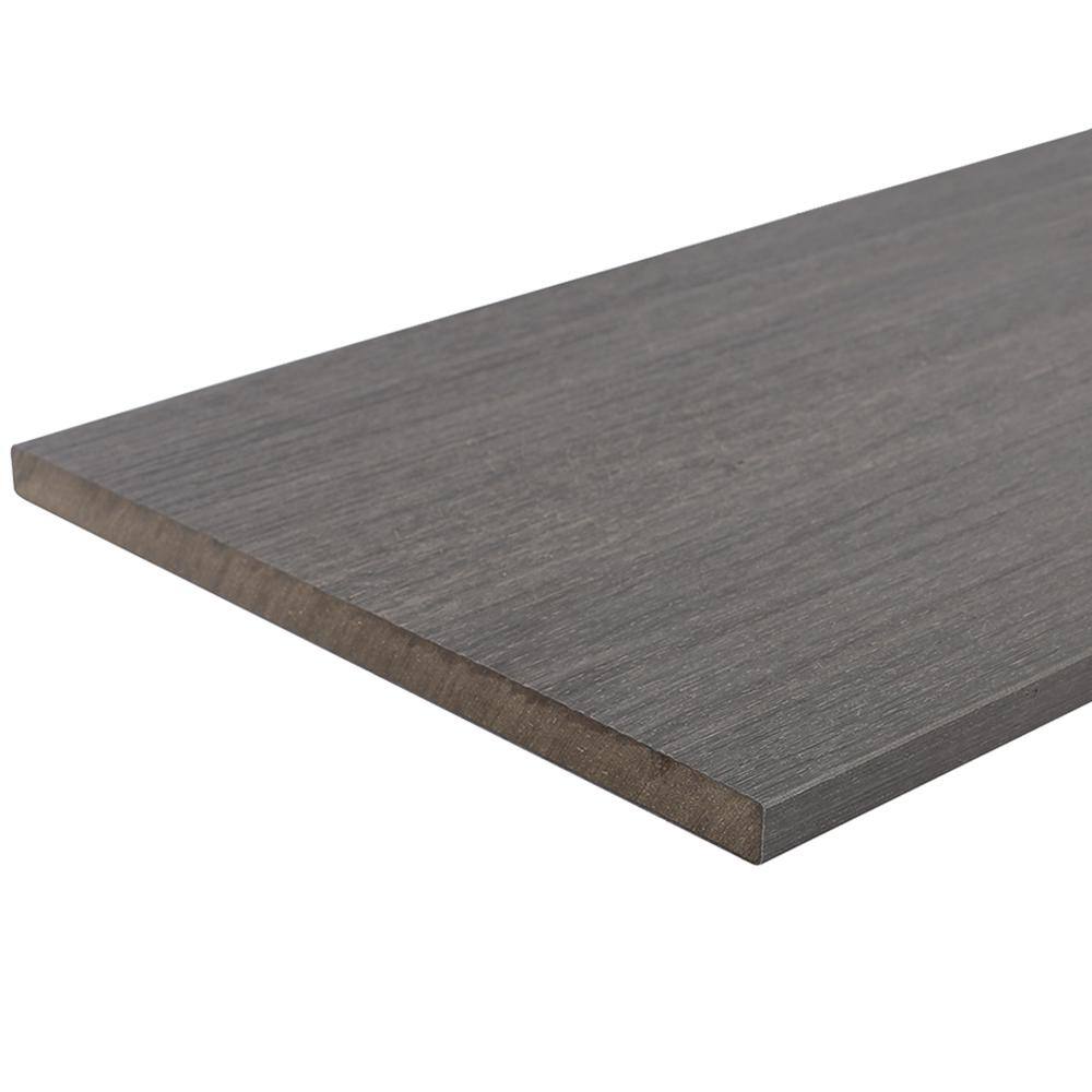 NewTechWood UltraShield 0.6 in. x 12 in. x 12 ft. Westminster Gray Fascia Composite Decking Board US05-12-GY