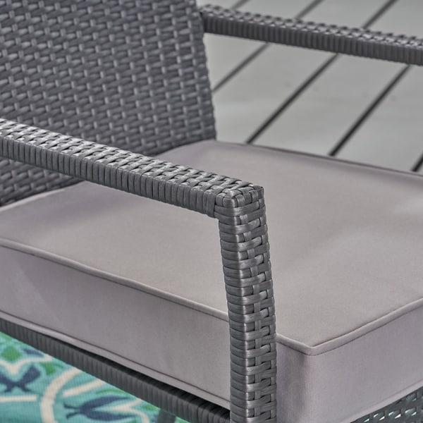 Cancun Outdoor 4piece Wicker Chat Set by Christopher Knight Home