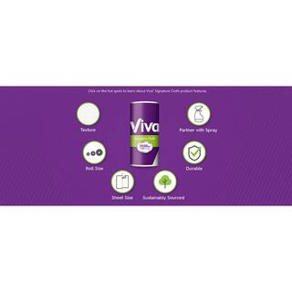 Viva Cloth Paper Towel Roll (156-Sheets Per Roll 6-Rolls Per Pack) (6-Pack of 6-Roll per Pack) 53353