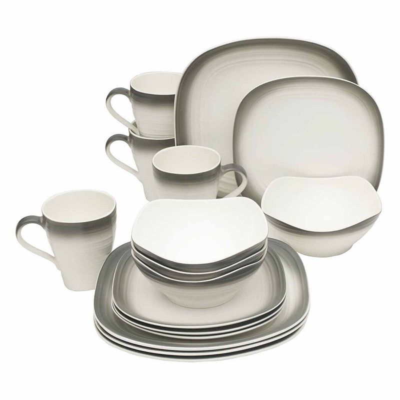 Mikasa Swirl Square 16-pc. Dinnerware Set