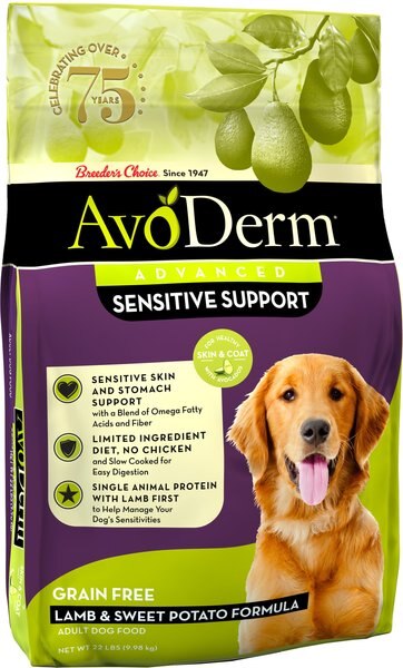 AvoDerm Advanced Sensitive Support Lamb and Sweet Potato Formula Grain-Free Adult Dry Dog Food