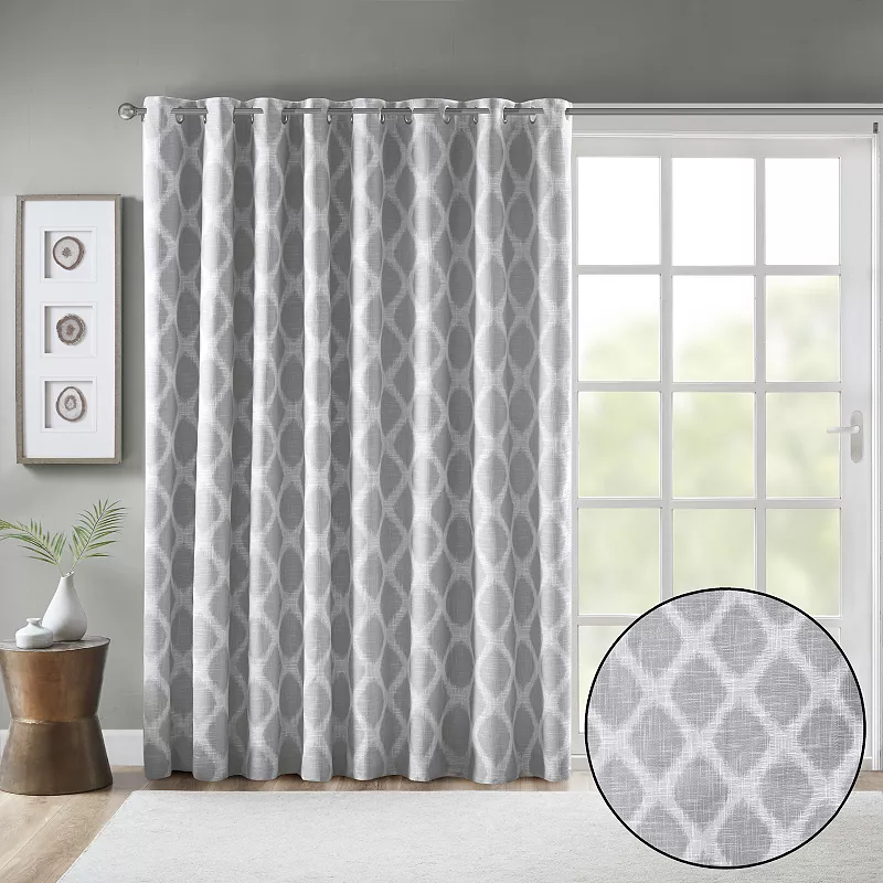 SunSmart Kagen Printed Ikat Blackout Patio Curtain