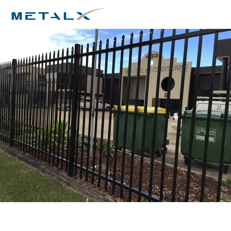 Anping factory supply anti climbing galvanized metal fence system italian style decorative iron fence design