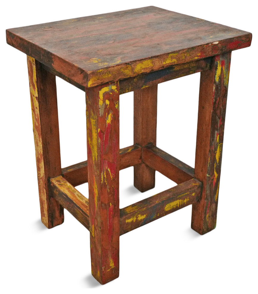 Salvaged Boat Wood Table 2   Rustic   Side Tables And End Tables   by Design Mix Furniture  Houzz