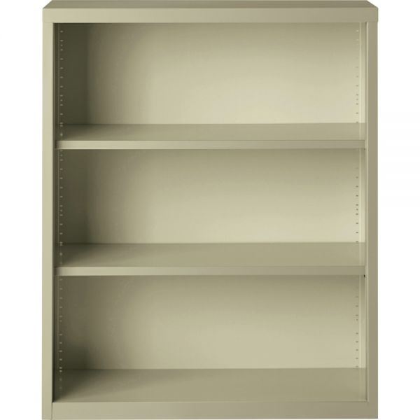 Lorell Fortress Series 3-Shelf Steel Bookcase