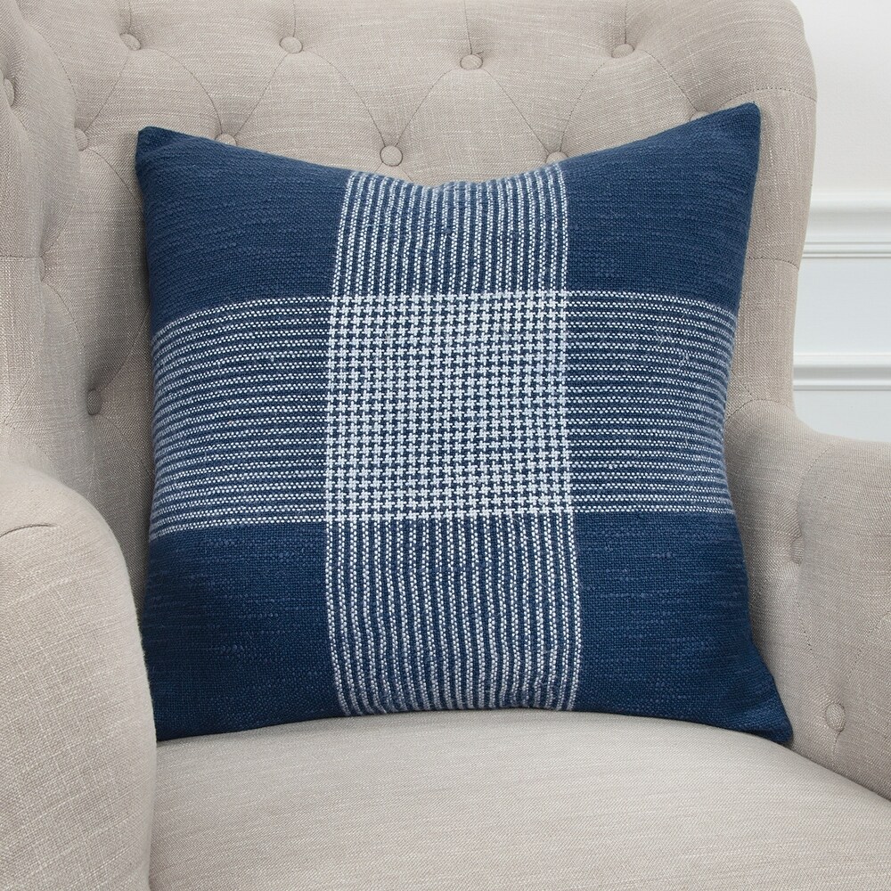 Rizzy Home Plaid Throw Pillow