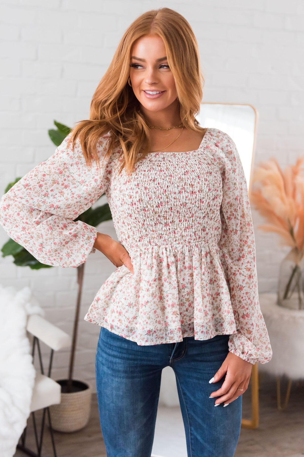 The Perfect Time Modest Blouse