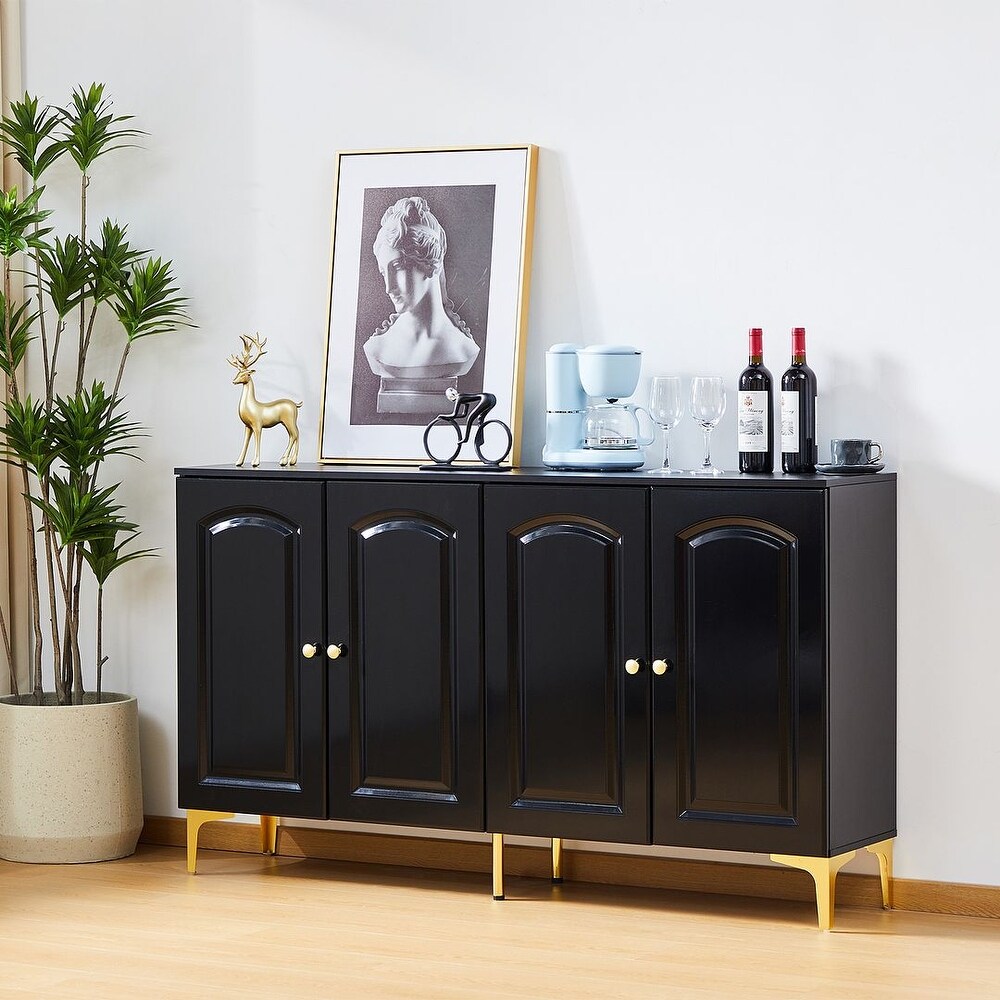 Black Sideboard Buffet Set Modern Sideboard Storage Cabinet   53.54\