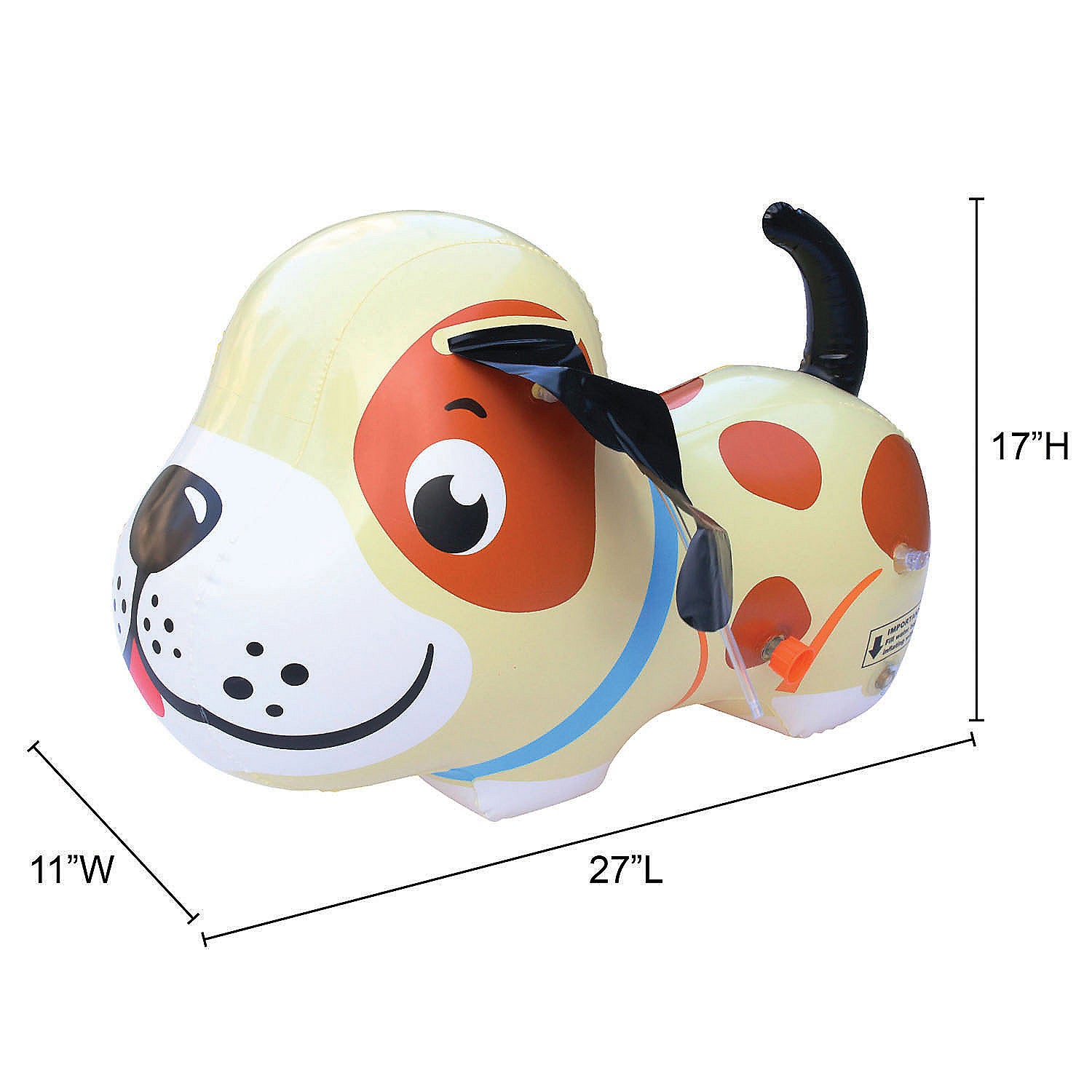 Banzai Inflatable Wiggle Waggle Sprinkling Pup Pool Toy