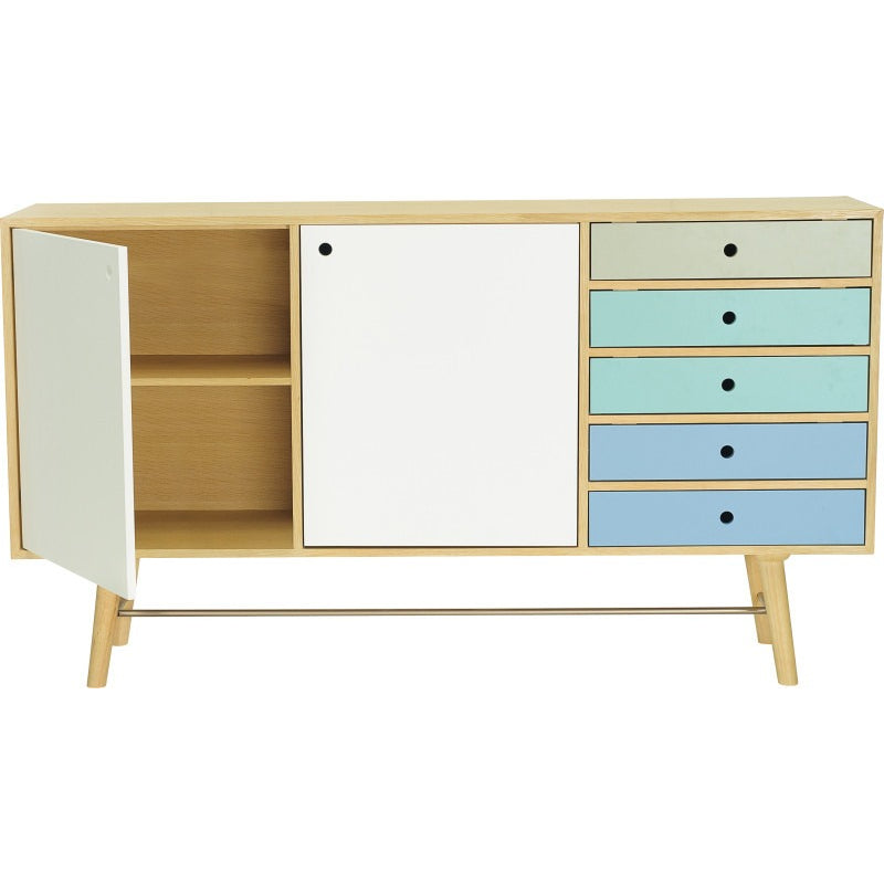 AXTELL Sideboard Buffet 180cm - White & Oak