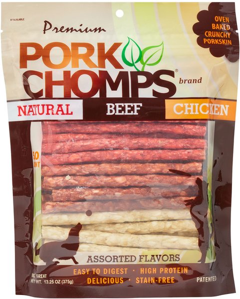 Premium Pork Chomps Munchy Sticks Dog Treats