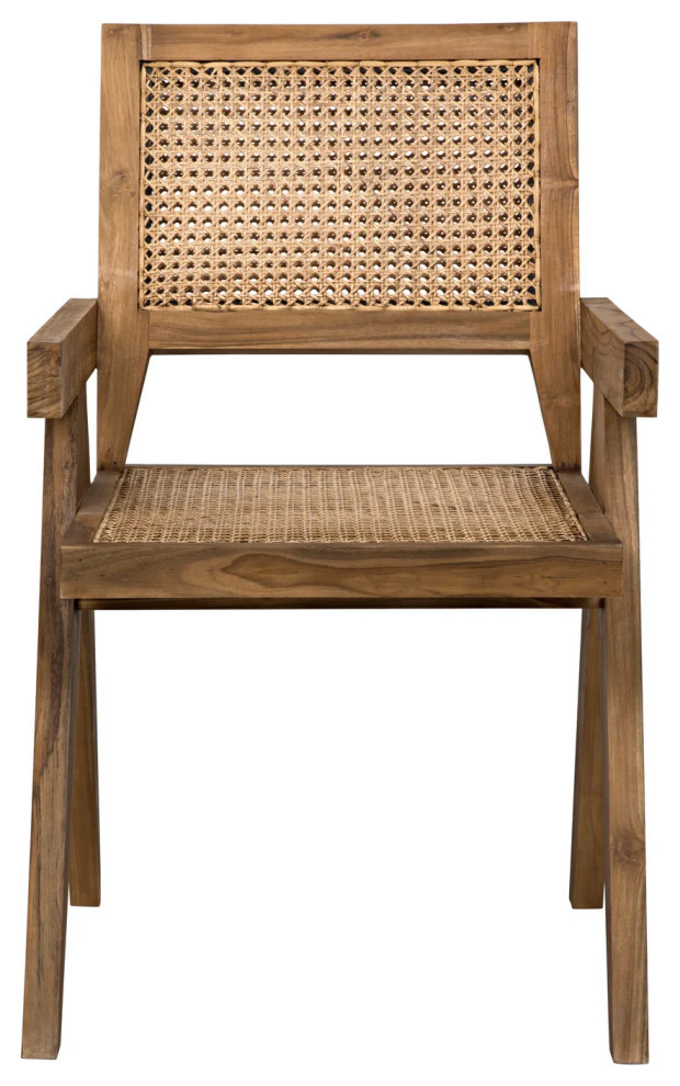 Pearson Chair With Caning  Teak Set of 2   Modern   Dining Chairs   by Rustic Home Furniture Deco  Houzz