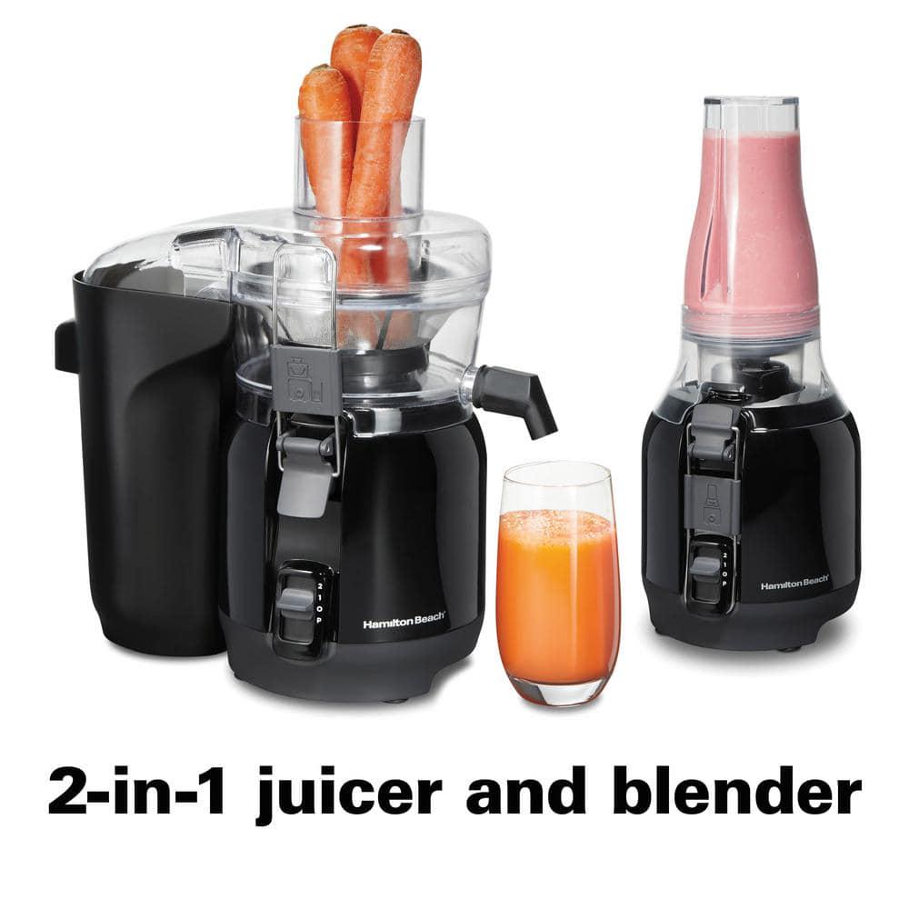 Hamilton Beach 800 W 20 oz Black Centrifugal Juicer with Blender