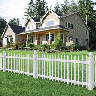 Veranda 4 in. x 4 in. x 6 ft. White Vinyl Fence Post 195168