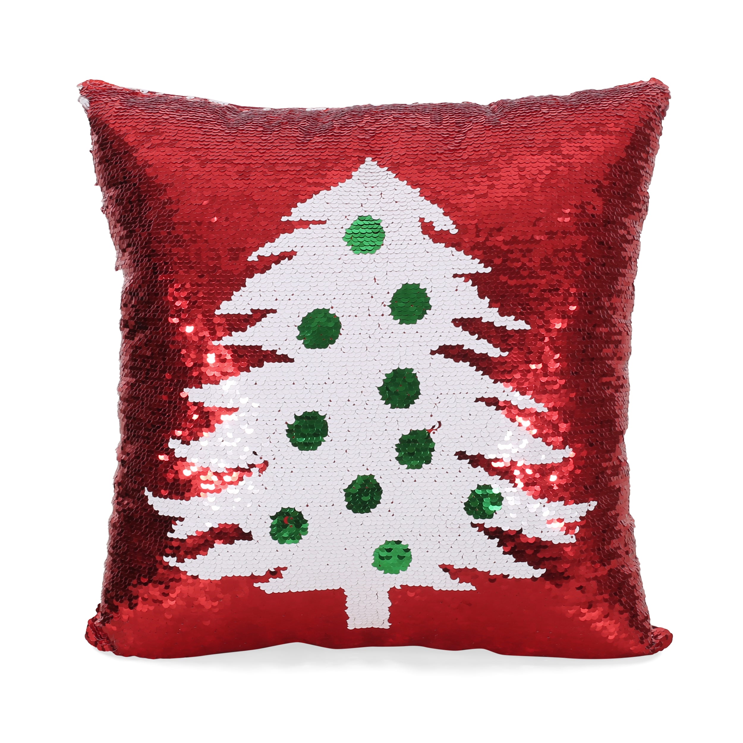 Romious Glam Sequin Christmas Throw Pillow